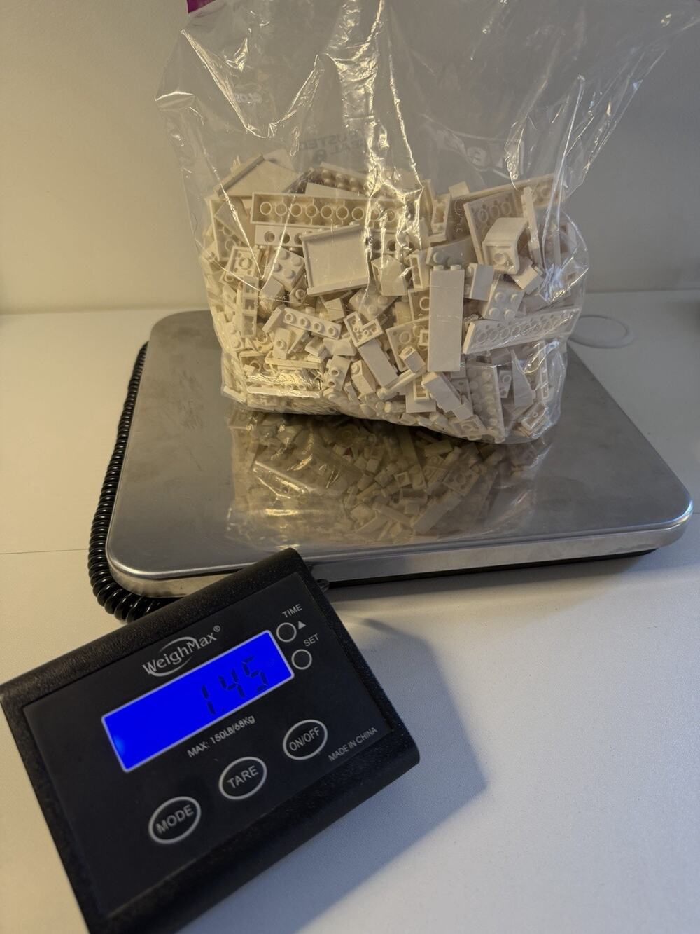 LEGO Lot White Parts Lot 1.45 lbs Mixed Bulk Bricks Plates Pieces New/Used